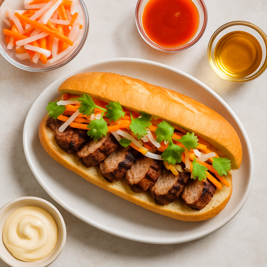 Sándwiches de Cerdo a la Parrilla Estilo Vietnamita