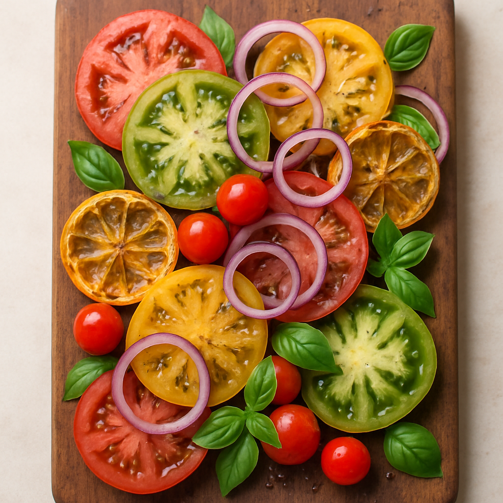 Ensalada de Tomate, Cebolla y Limón Asado