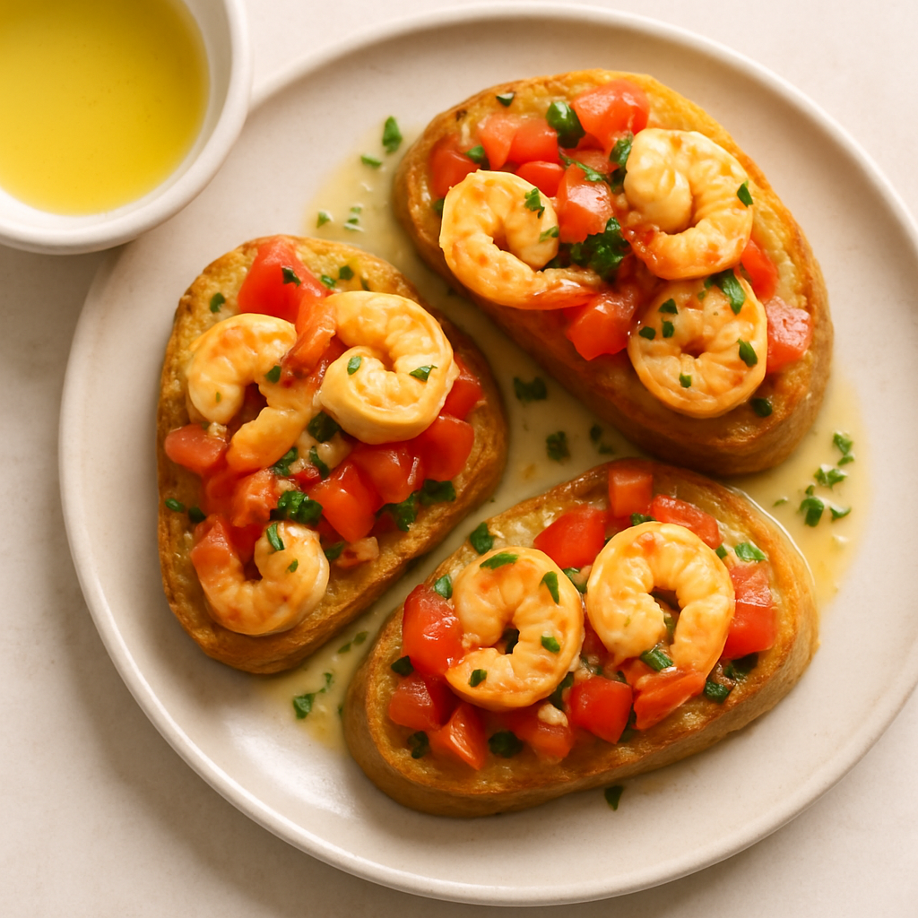 Greek Shrimp Bruschetta
