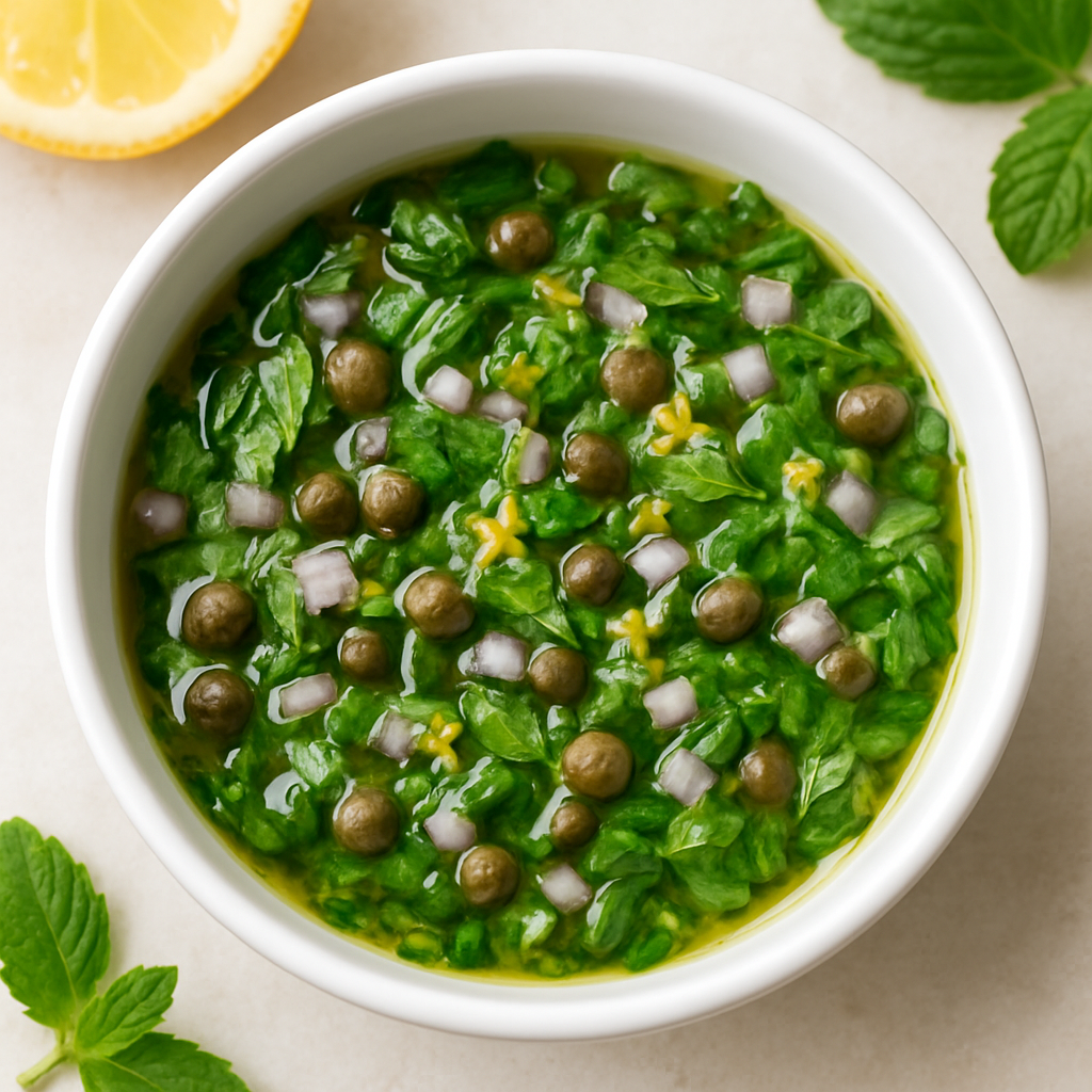 Salsa de Menta y Alcaparras