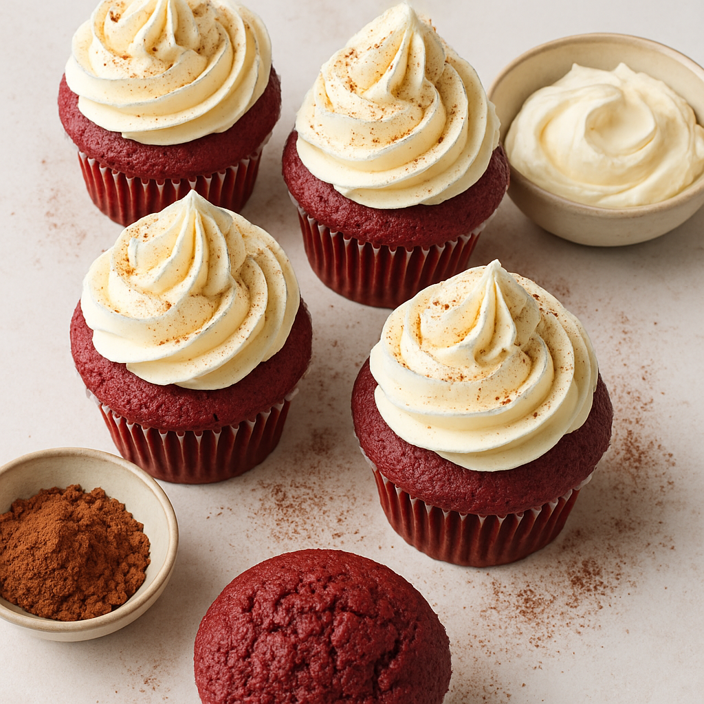 Red Velvet Cupcakes with Mascarpone Cream Cheese Icing