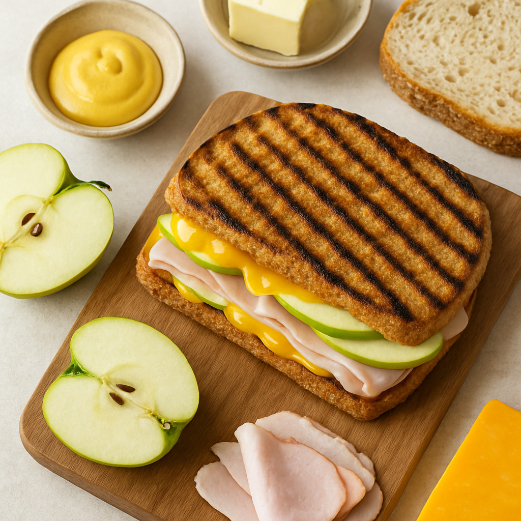 Panini de Pavo, Manzana y Cheddar