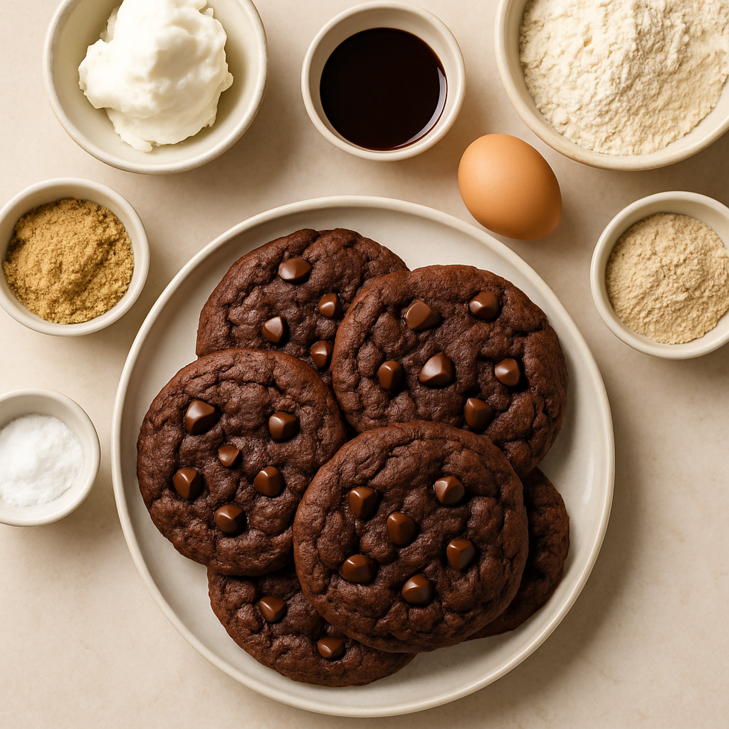 Malted Double Chocolate Chip Cookies