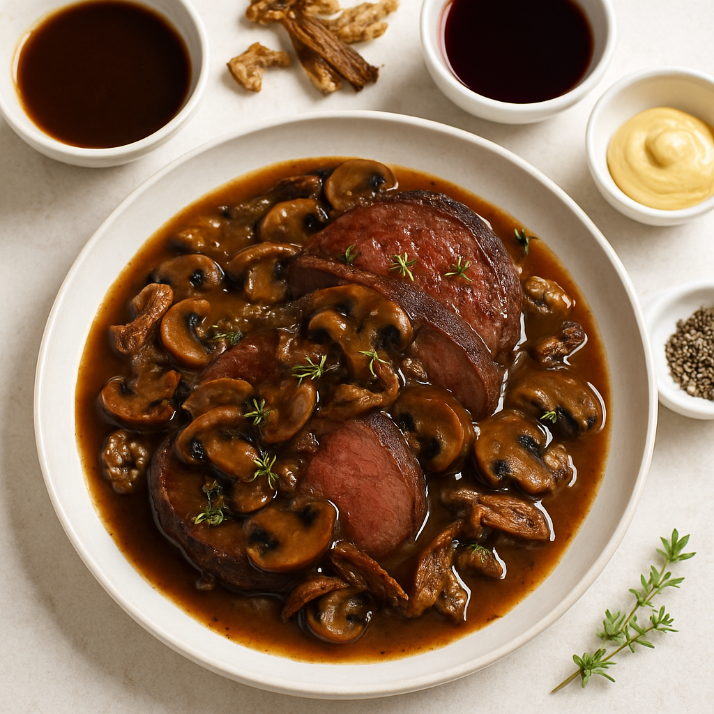 Mushroom & Thyme Roasted Beef Tenderloin