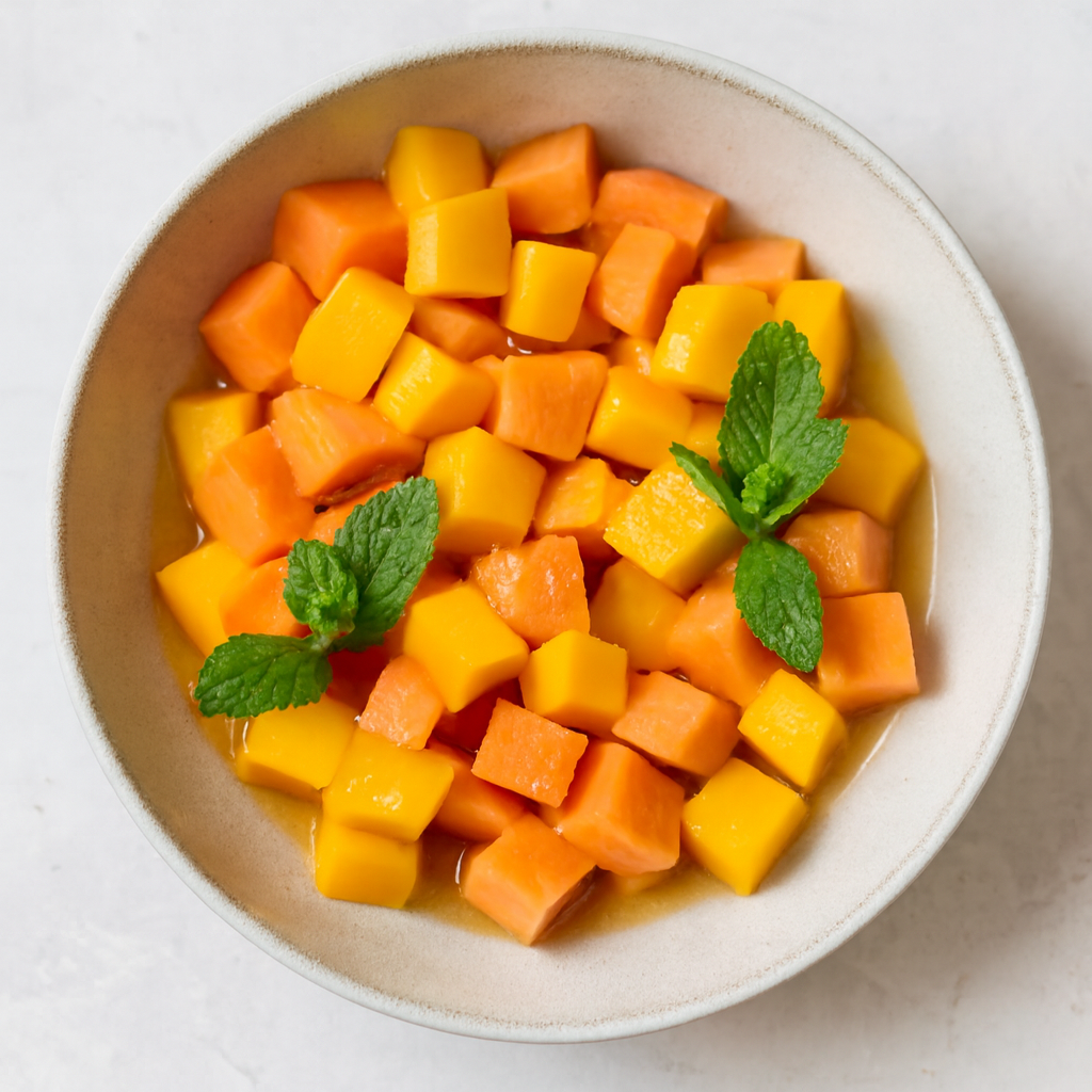 Mango and Papaya Fruit Salad