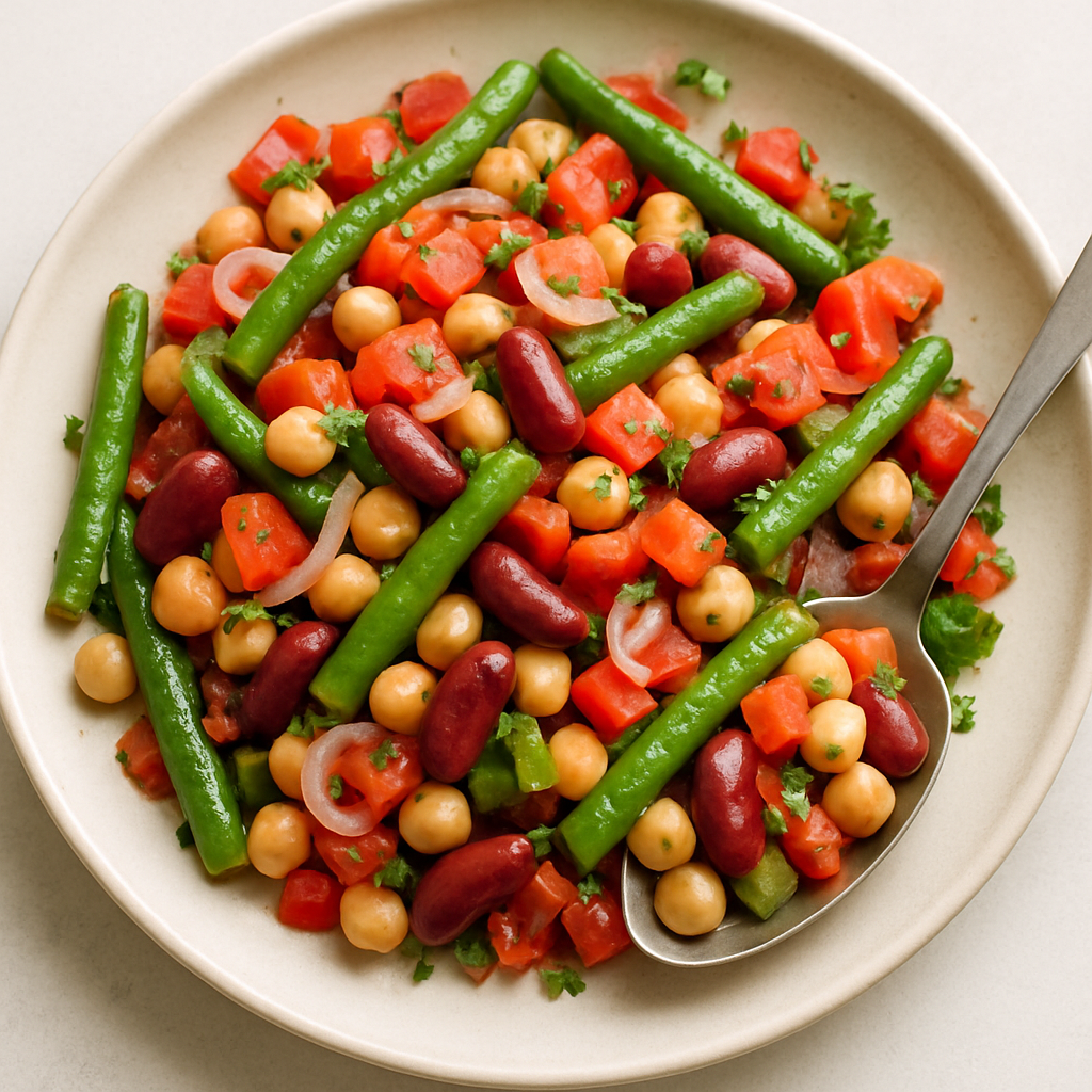 Three Bean and Tomato Salad