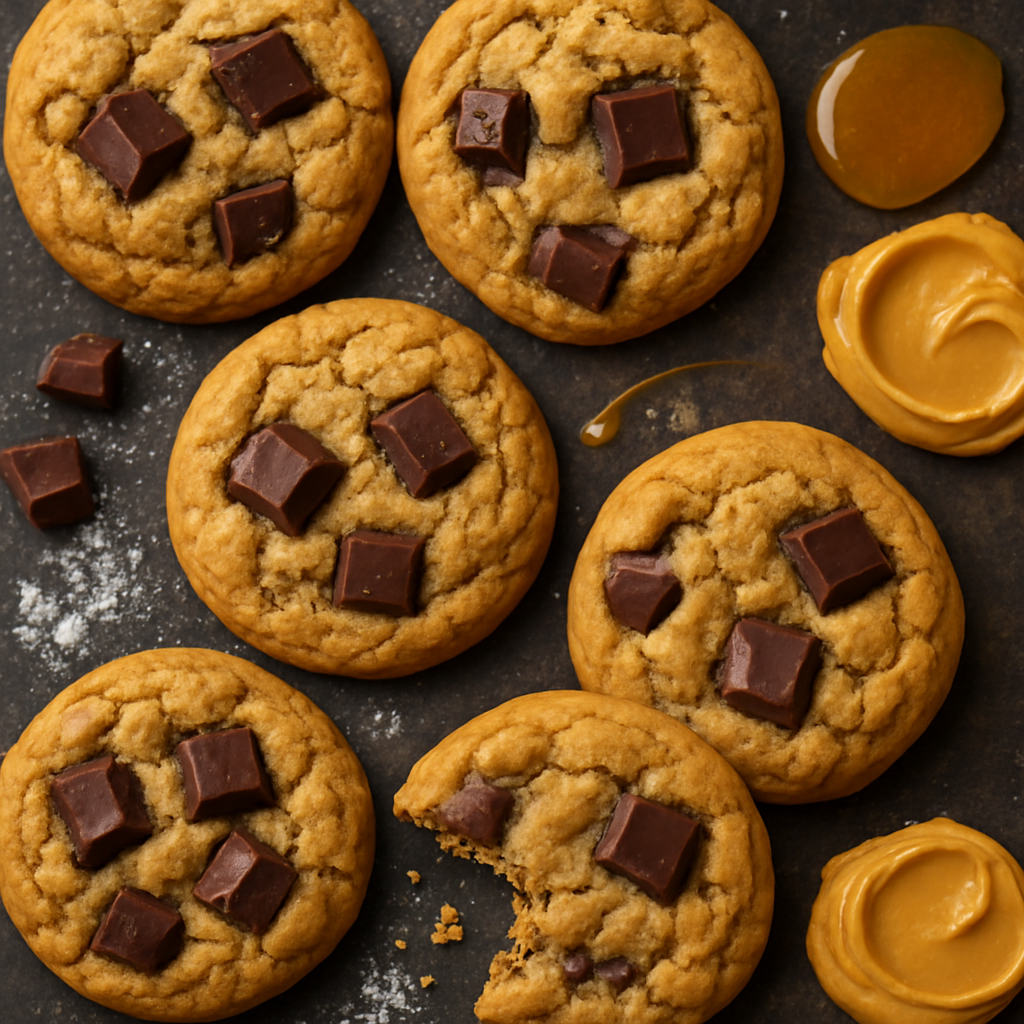Galletas de Doble Chocolate, Mantequilla de Cacahuete y Miel