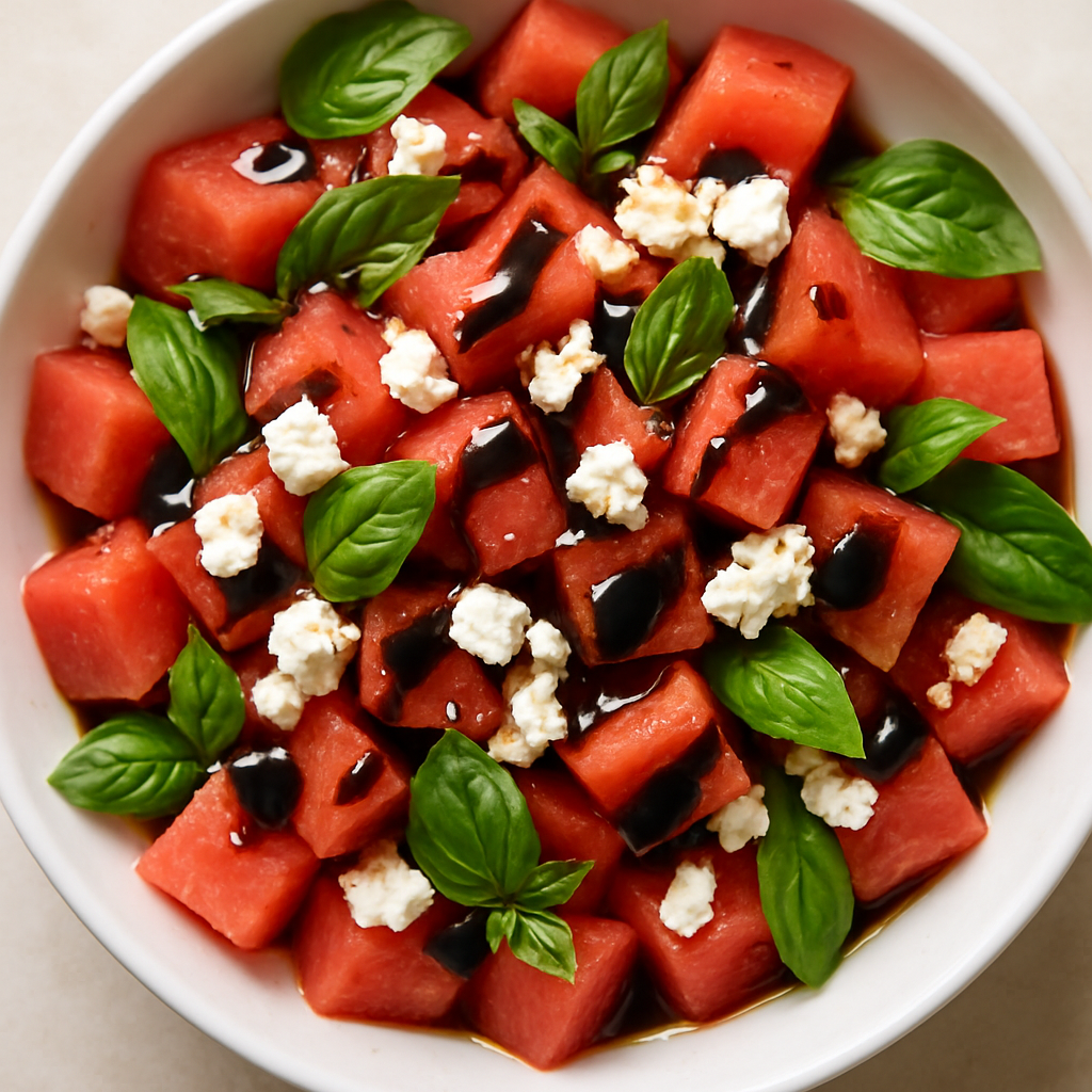 Watermelon Basil Salad
