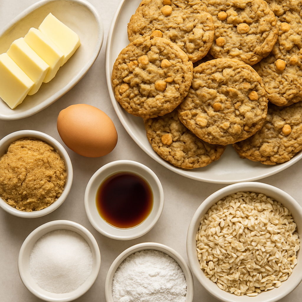 Galletas de Avena, Canela y Butterscotch con Mantequilla Tostada