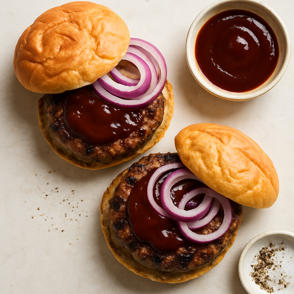 Hamburguesas de Cerdo a la Barbacoa