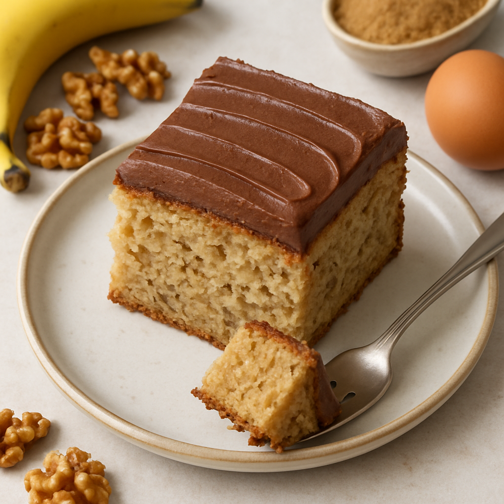 Banana Walnut Cake with Mocha Buttercream