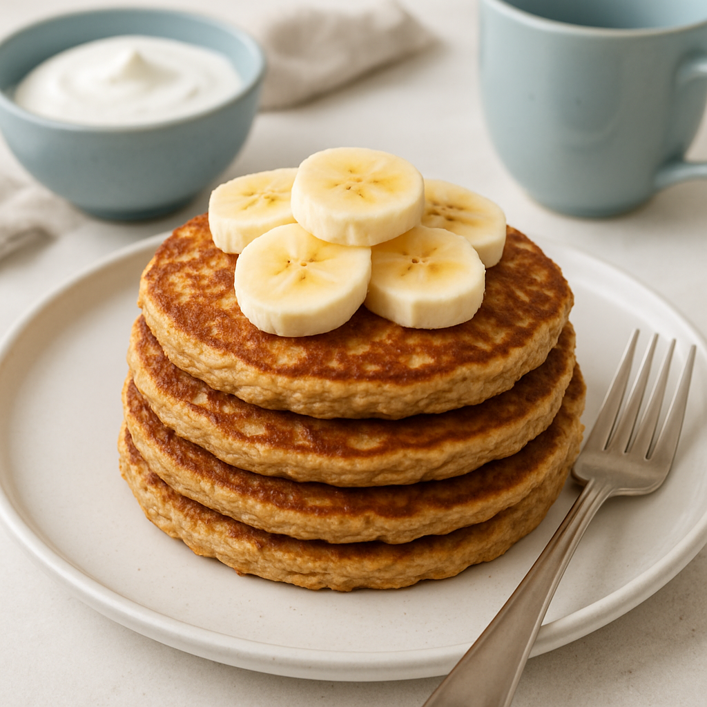 Oatmeal Banana Bread Pancakes