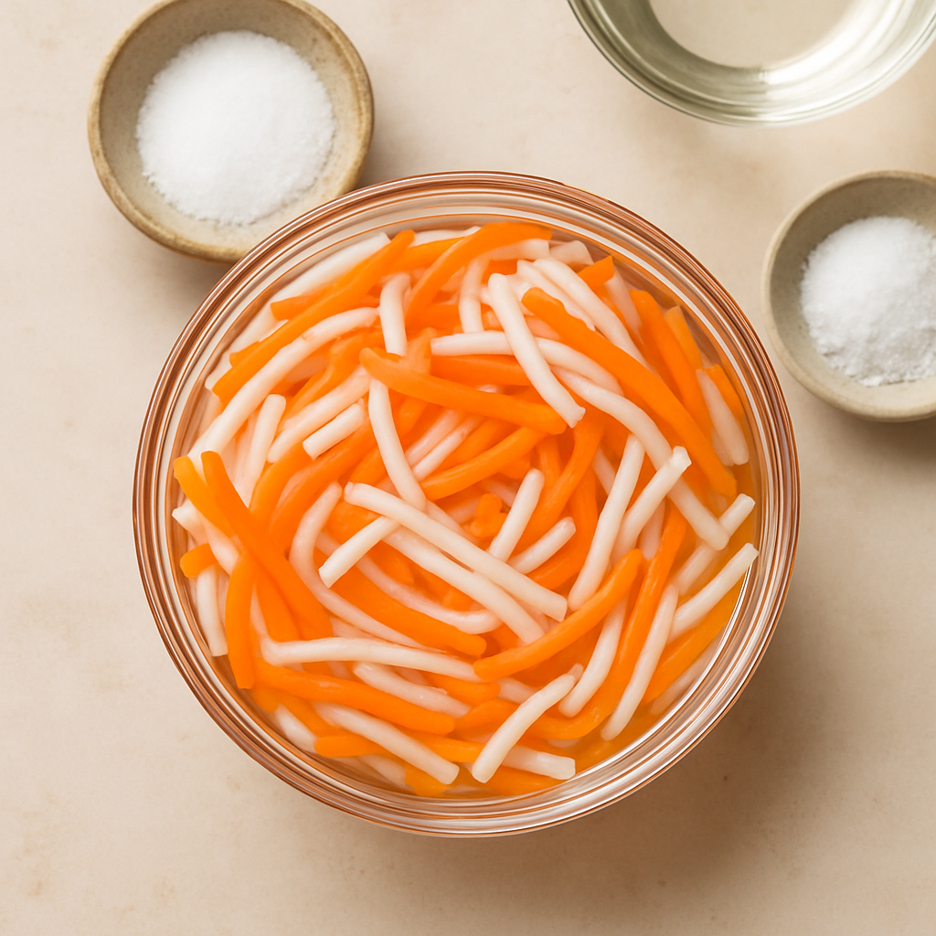 Vietnamese Pickled Daikon and Carrots for Banh Mì (Do Chua)