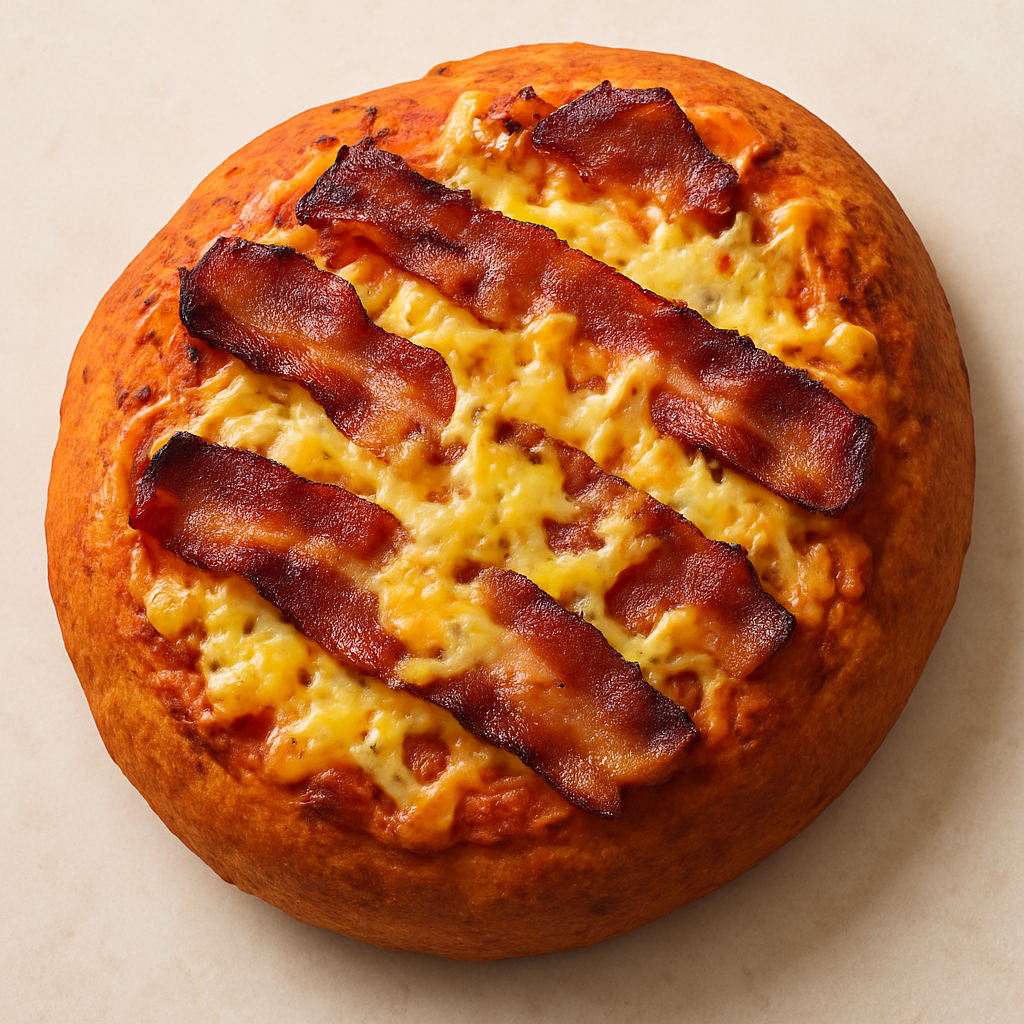 Pan de Tomate, Queso y Tocino