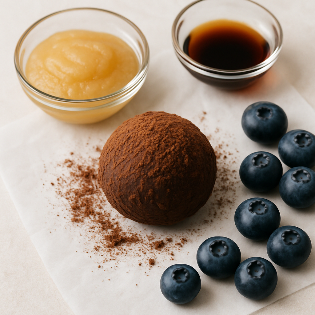 Dark Chocolate Blueberry Truffles