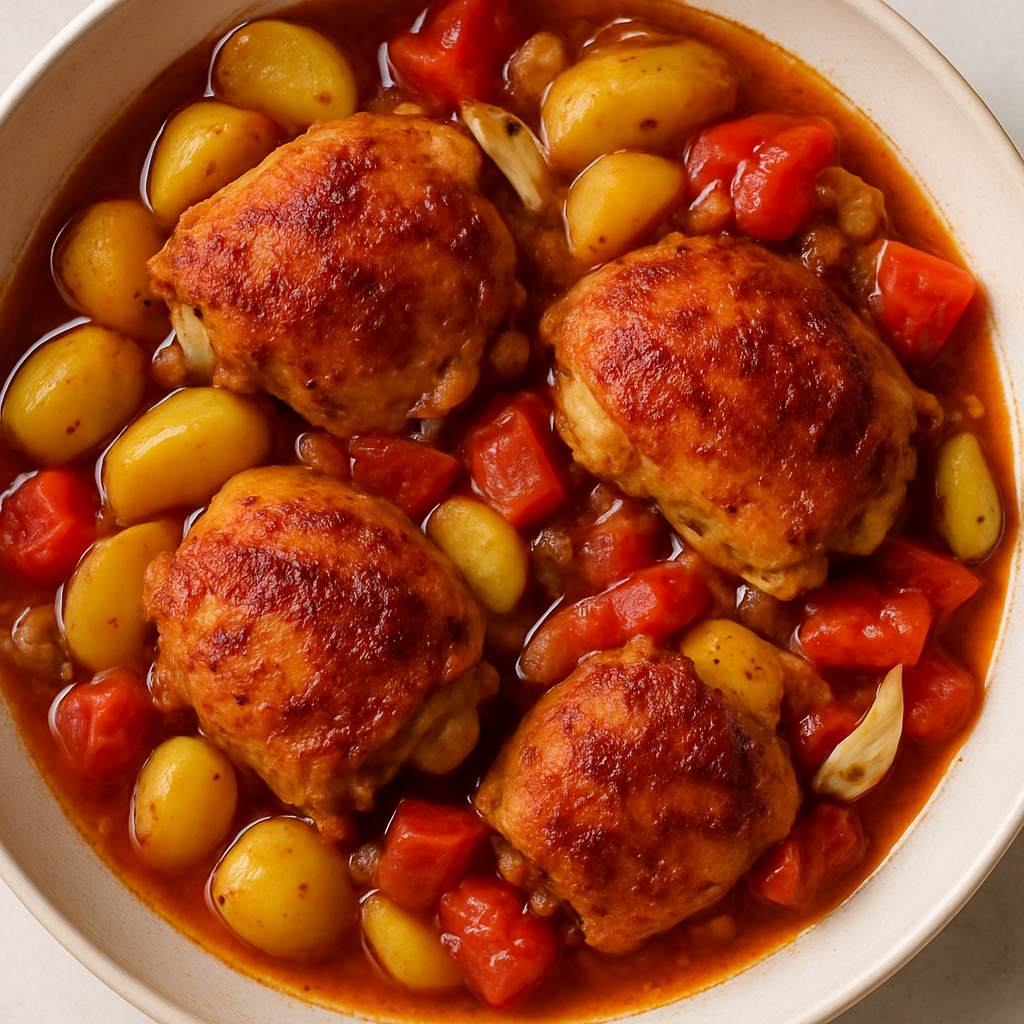 Muslos de Pollo a la Española por el Pasillo