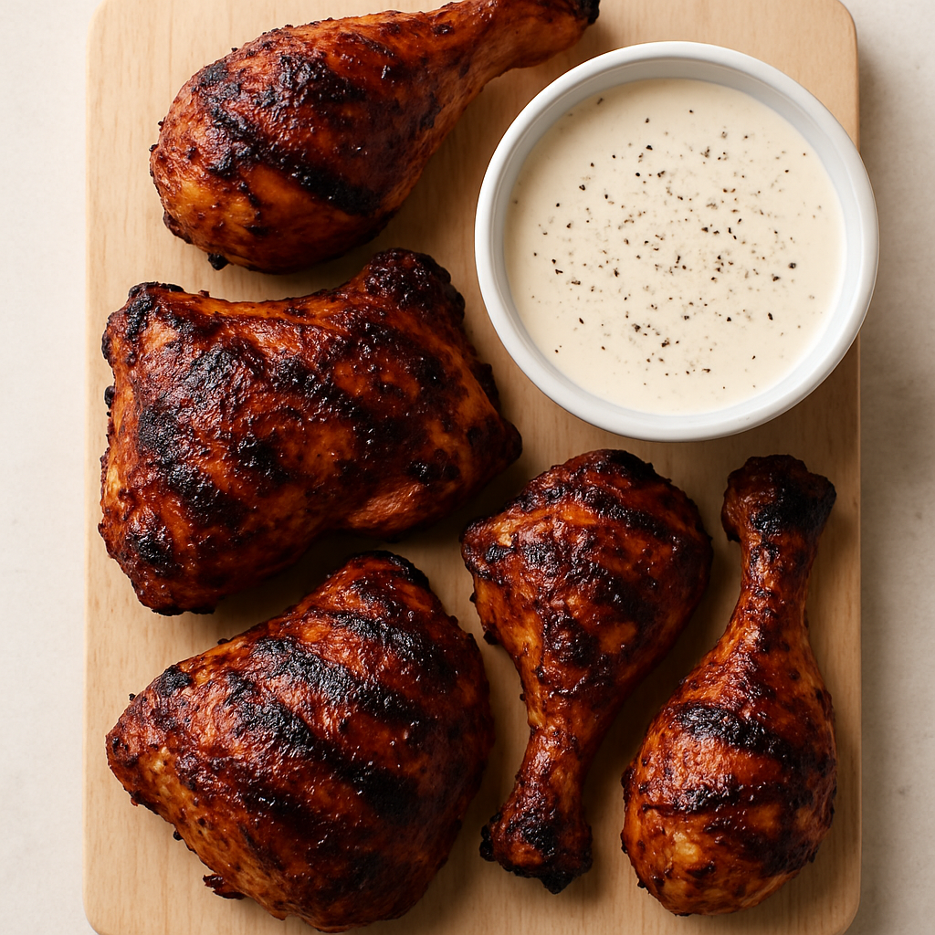 Barbecue Chicken with Alabama White Sauce