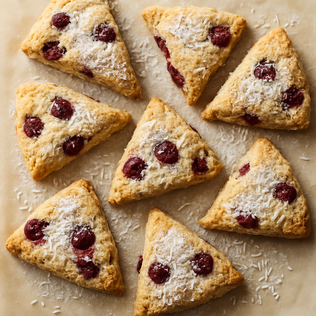 Cherry Coconut Vegan Scones