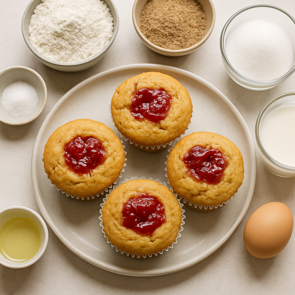 Muffins de Mermelada de Fresa
