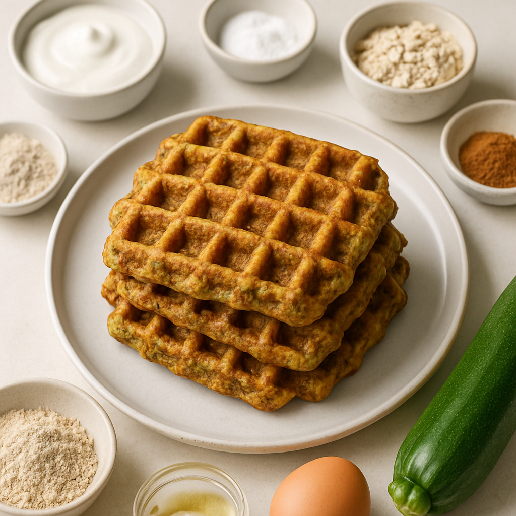 High Protein Zucchini Waffles