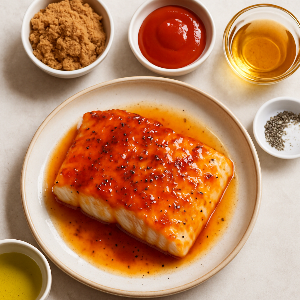Sriracha-Honey Glazed Cod