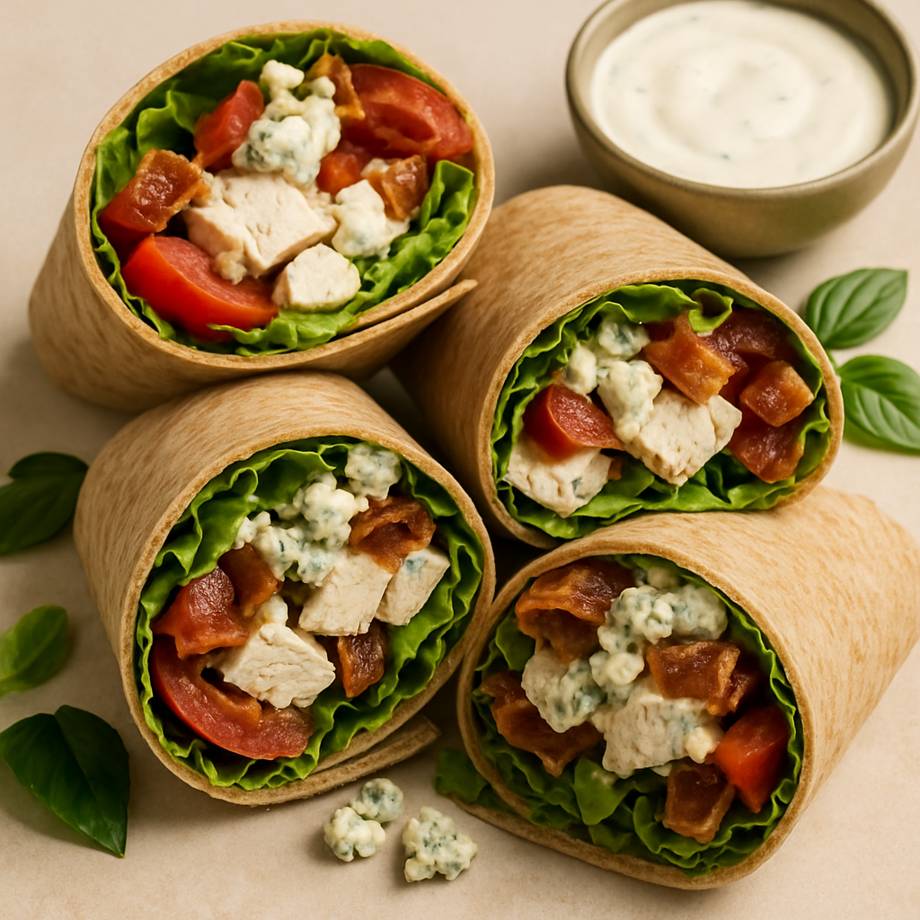 Bacon Blue Cheese Chicken Wraps