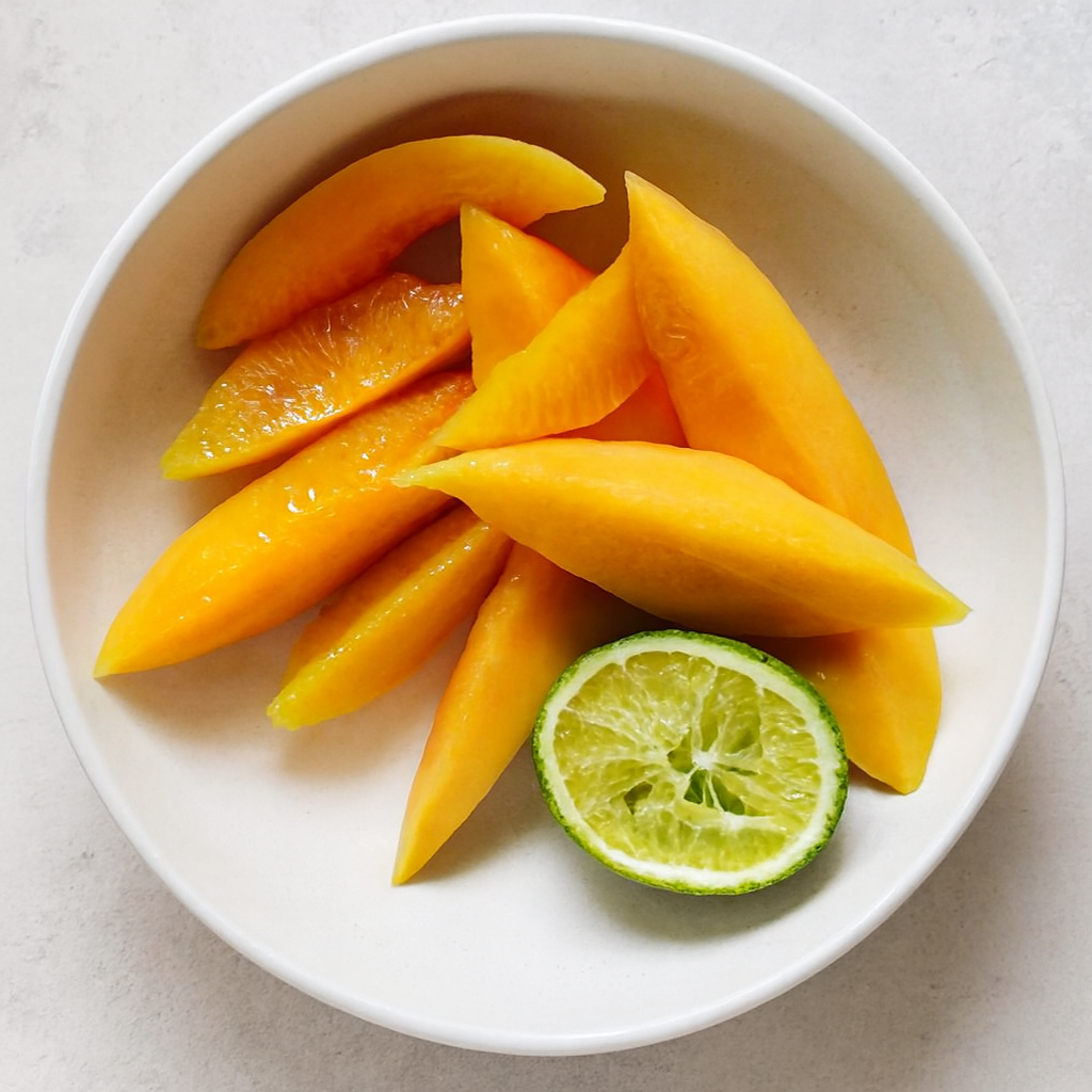 Papaya with Orange and Lime