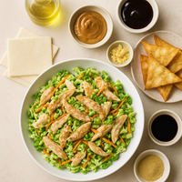 Chinese Chicken Salad with Won Ton Chips