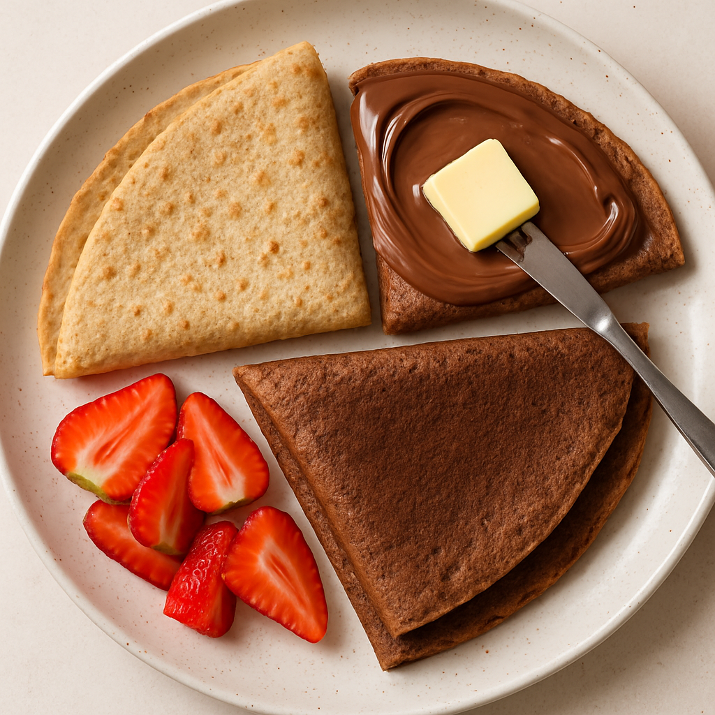 Carob, Chocolate or Chocolate Chip Gluten-Free Oat Crepes