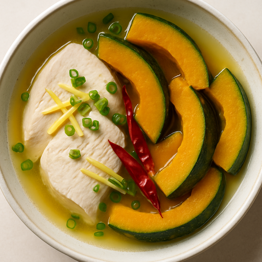 Sake-Steamed Chicken and Kabocha Squash