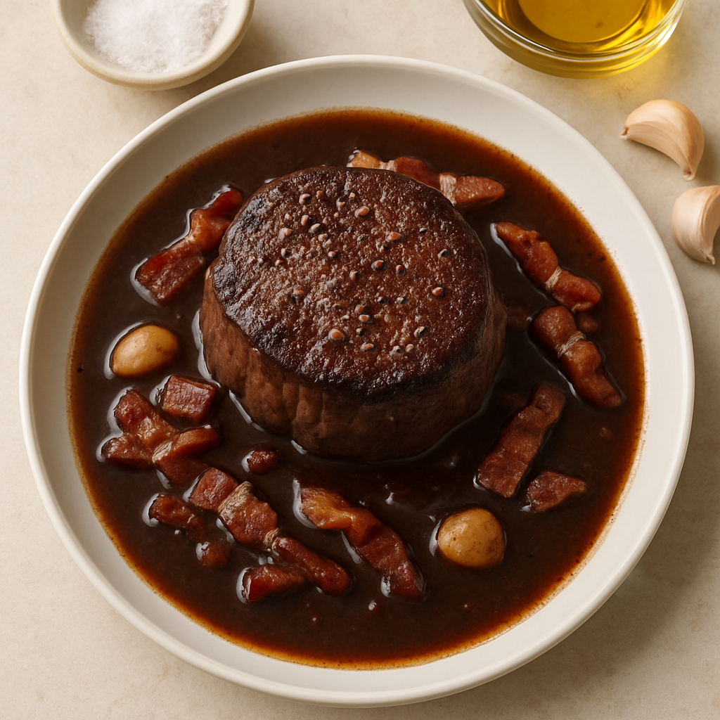 Filete de Res a la Borgoña