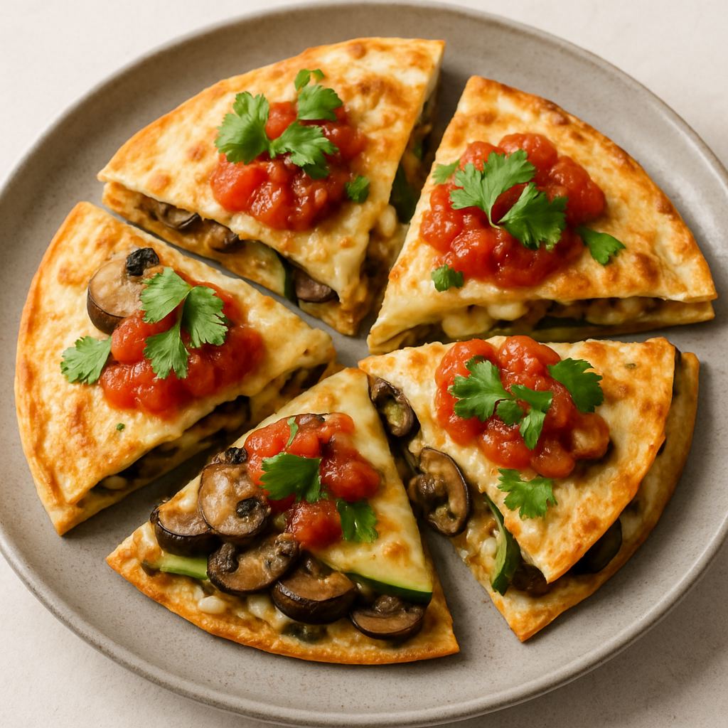 Quesadillas de Champiñones y Calabacín