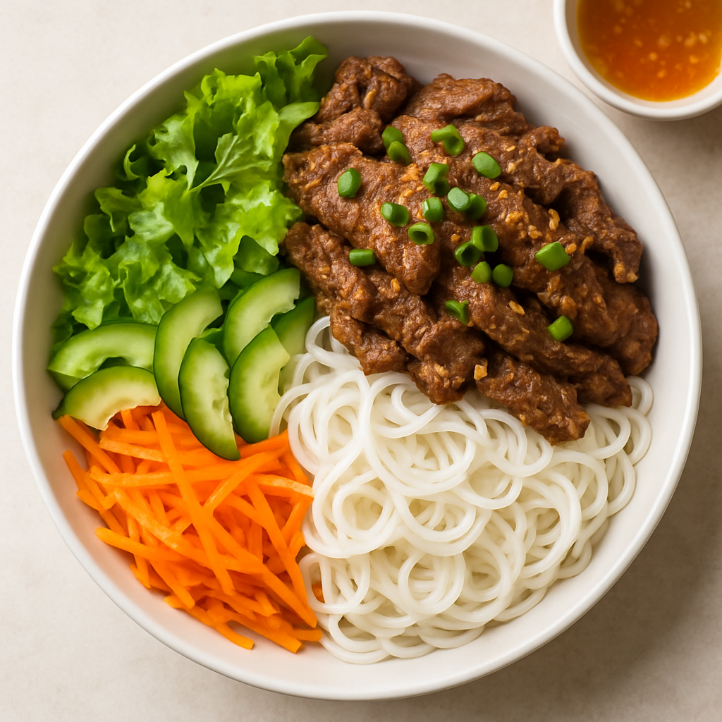 Vietnamese Lemongrass Beef Noodle Salad