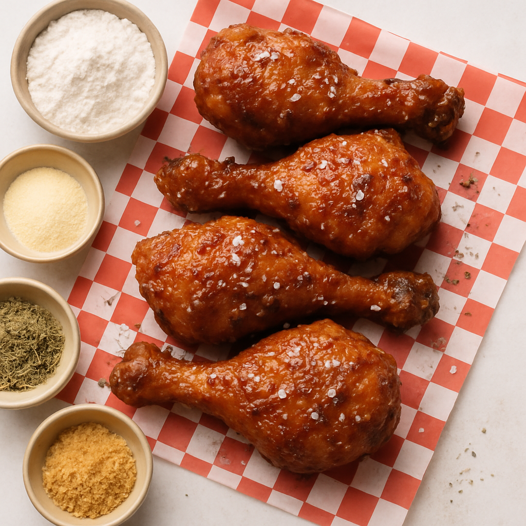 Pollo Frito Marinado con Ajedrea de Verano