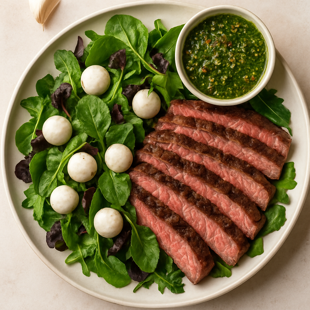 Flank Steak Salad with Chimichurri Dressing