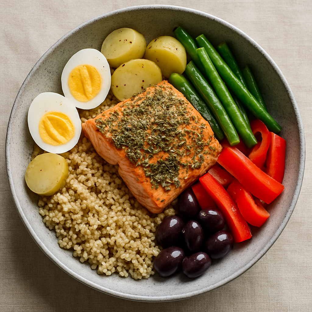 Salmon Niçoise Quinoa Salad