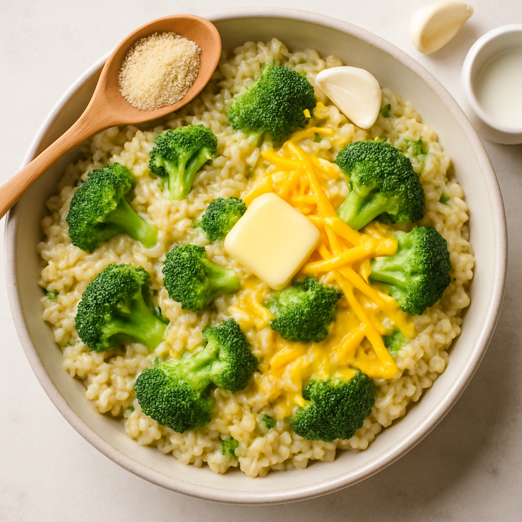 30-Minute Healthy Broccoli Cheese Rice