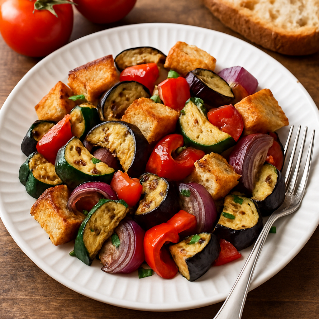 Panzanella de Verduras a la Parrilla