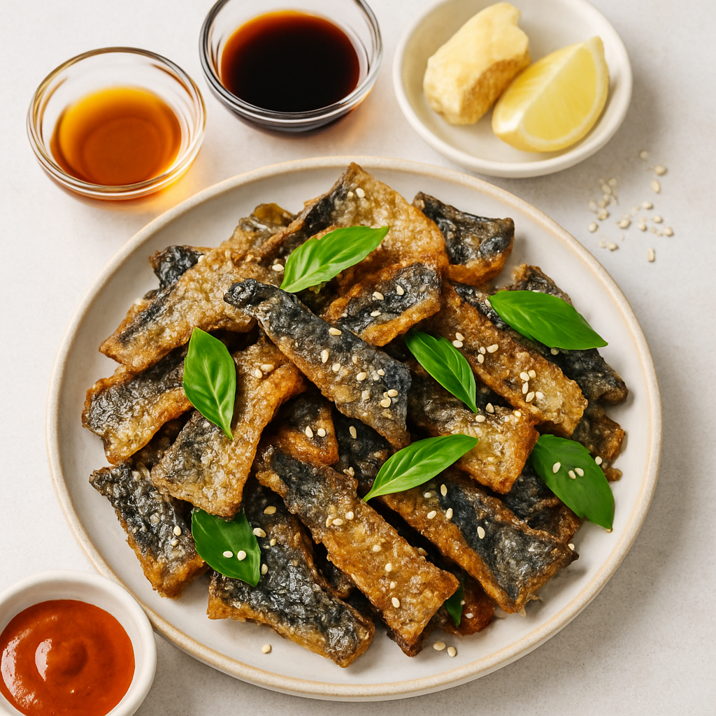 Pieles de Salmón Crujientes Asadas al Horno