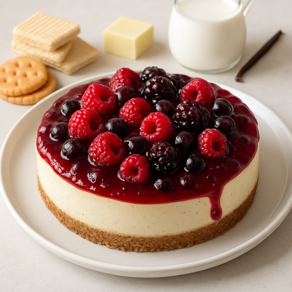 Pastel de Queso con Vainilla