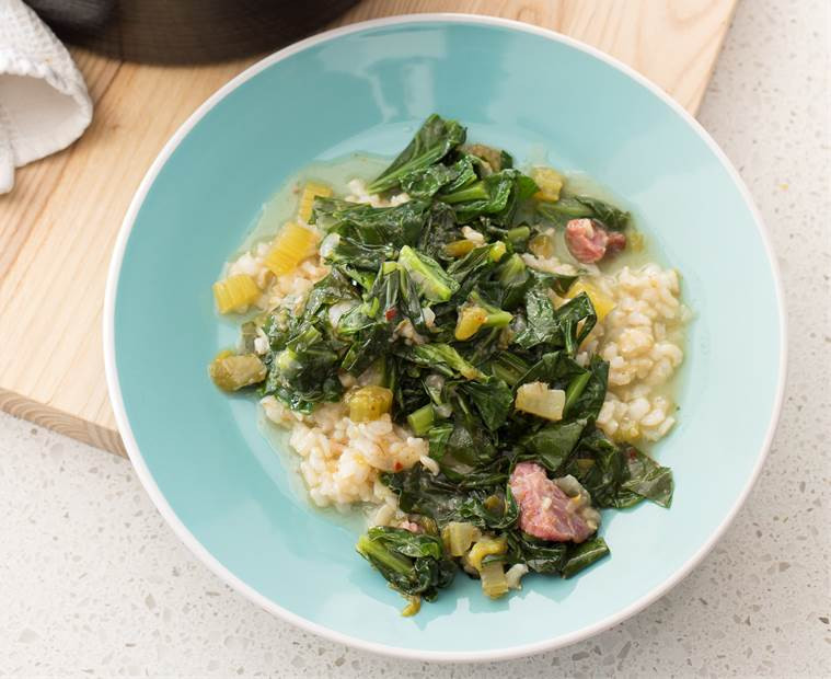 Collard Green Gumbo with Ham Hock