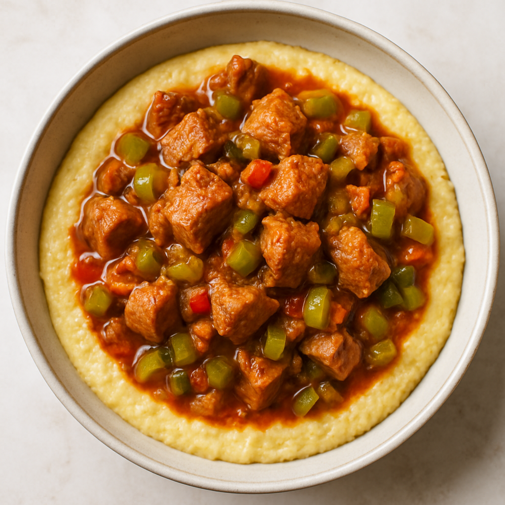 Cerdo a la Criolla con Polenta