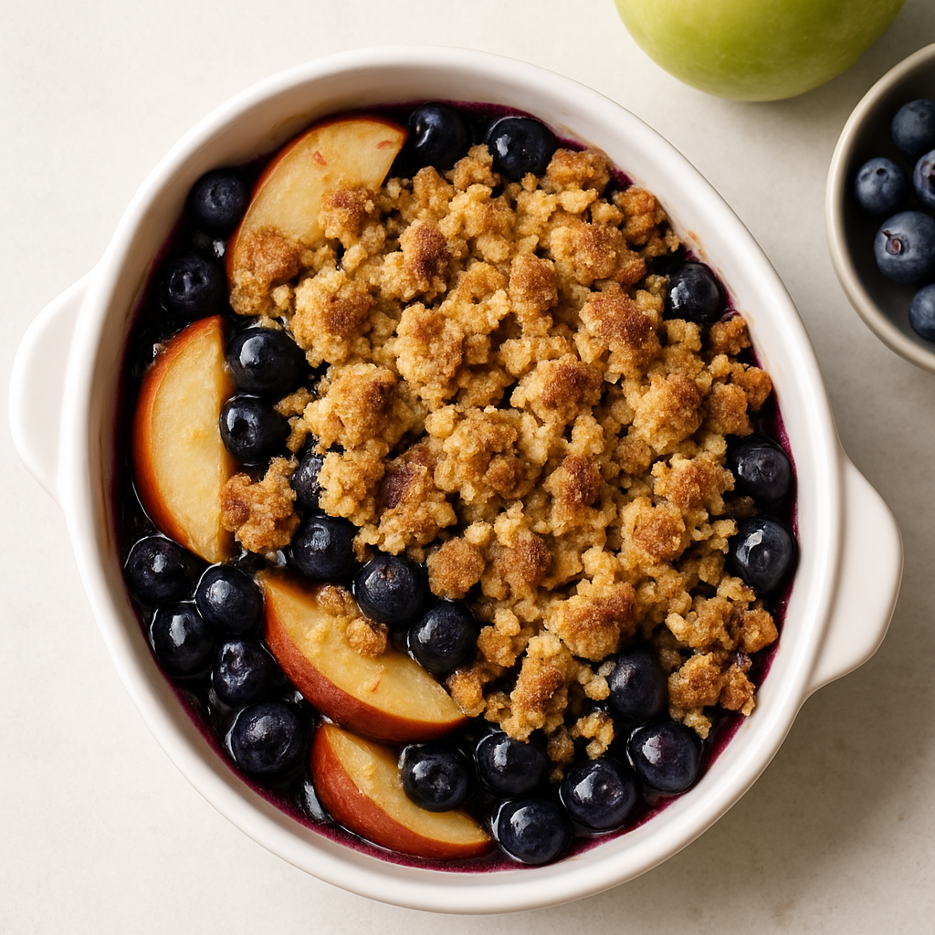 Blueberry Apple Crumble for Two