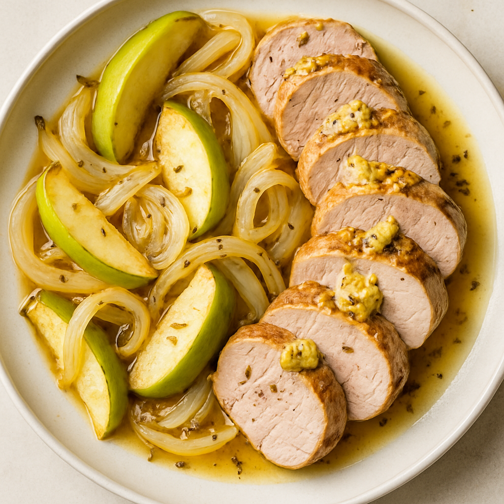 Pork Tenderloin with Roasted Apples and Onions