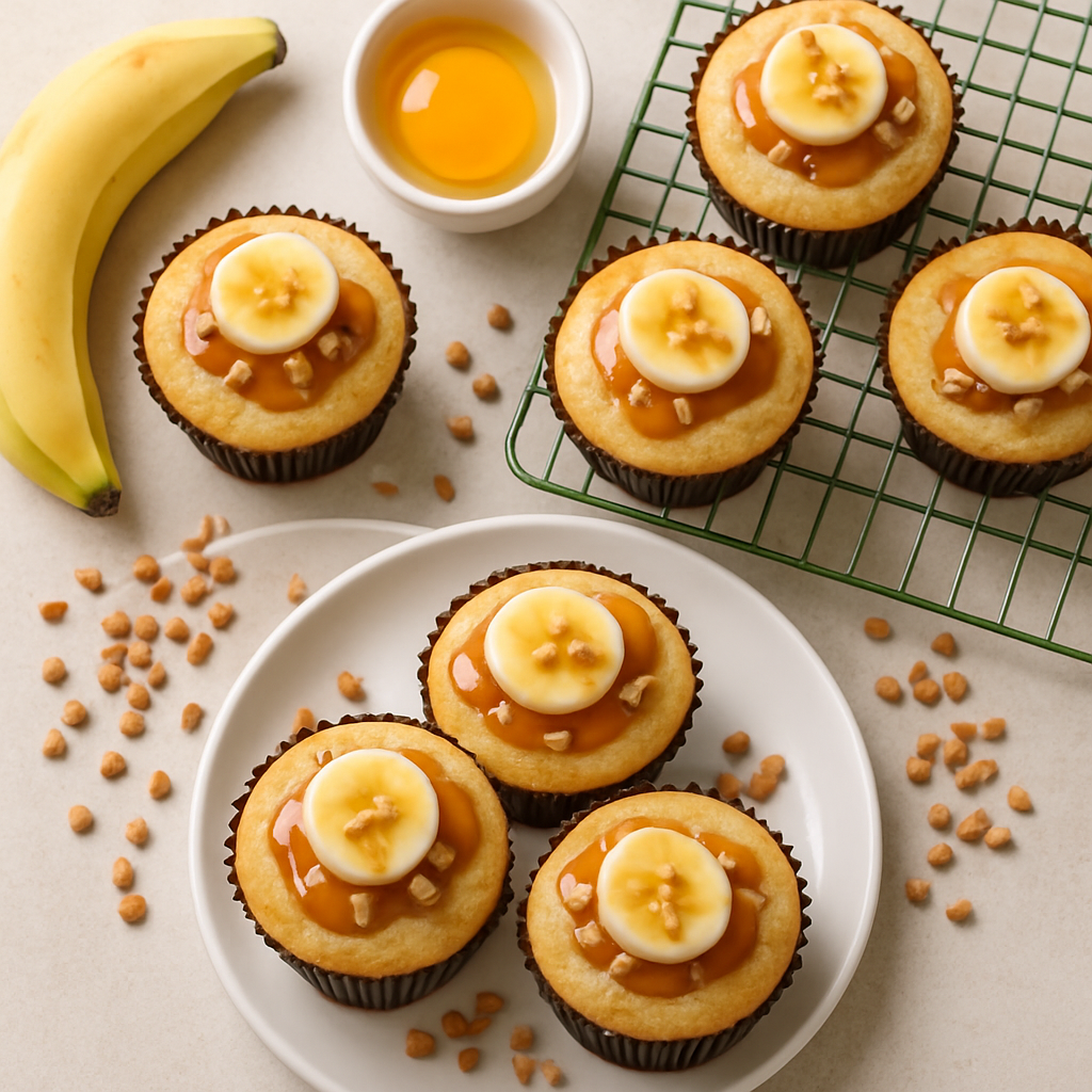 Cupcakes de Plátano y Toffee para Picnic