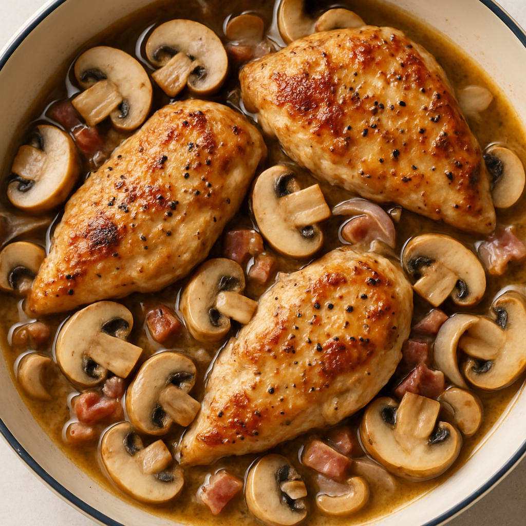 Pollo con Champiñones