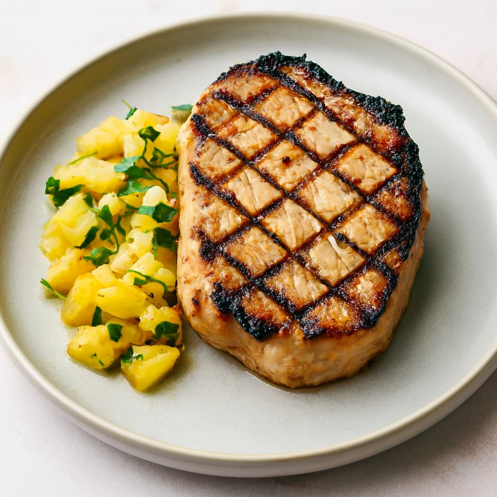 Grilled Pork Chops with Pineapple Salsa