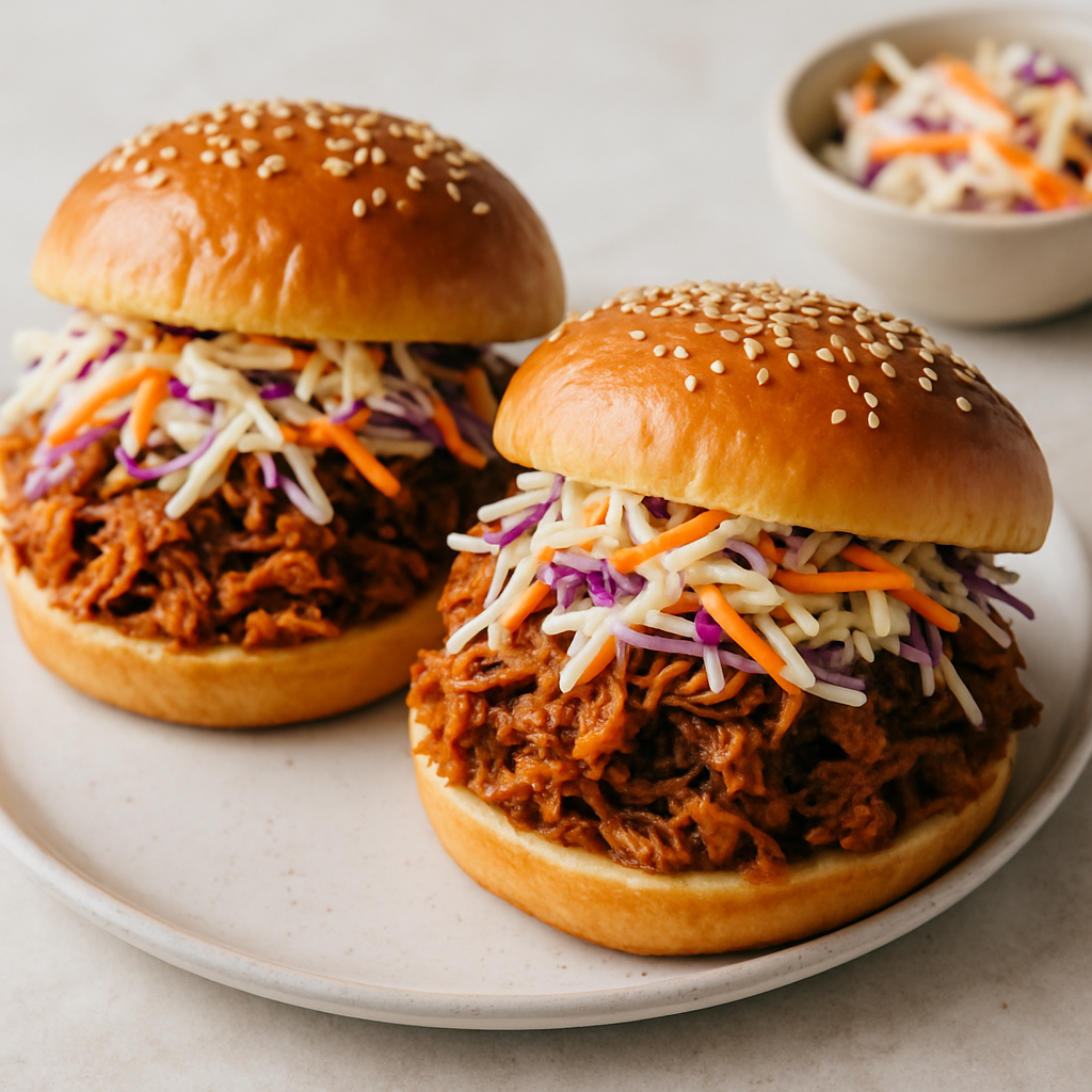 Pulled Pork Sandwiches With Coleslaw