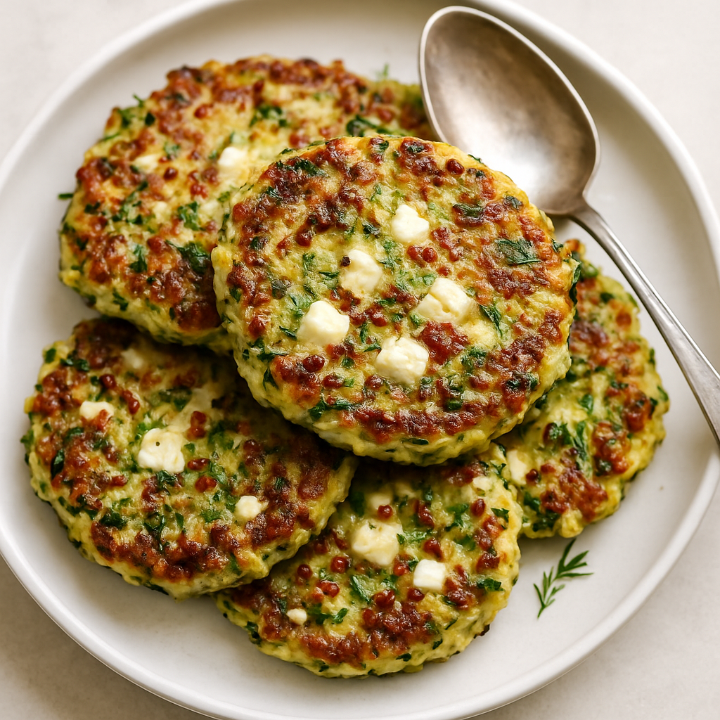 Feta Quinoa Zucchini Fritters