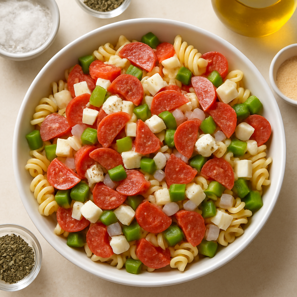 Ensalada de Pasta a la Pizza